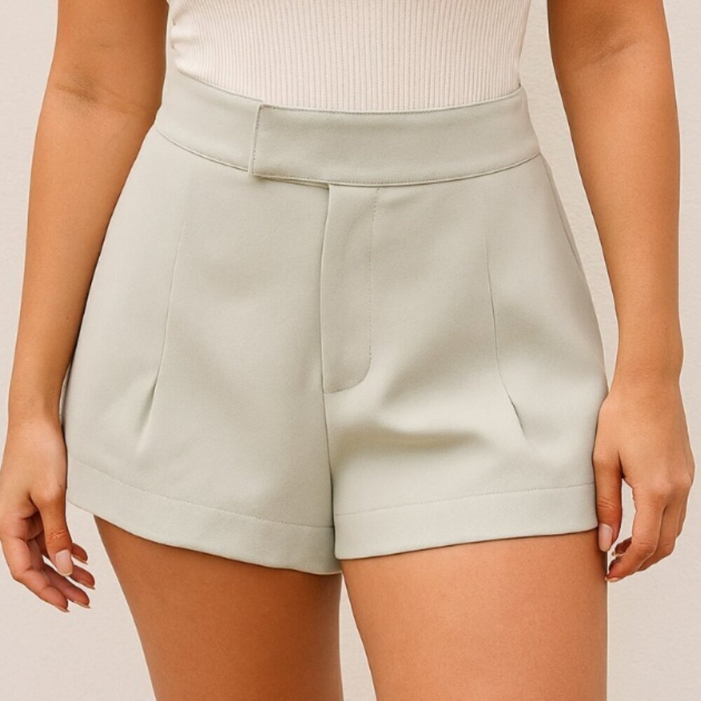 Sincerely Jules Women's Tan High Waisted Tailored Shorts size 3/26